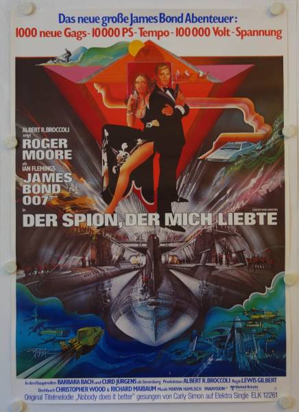 The Spy who loved me original release german double panel movie poster
